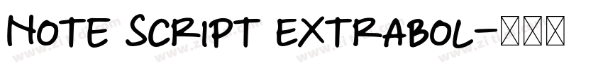 Note Script Extrabol字体转换